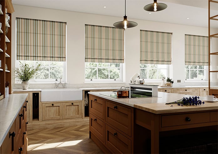 The British Stripe Co. Elizabeth, Derwent No.1 - Twist&Fit Roman Blind - Image 7